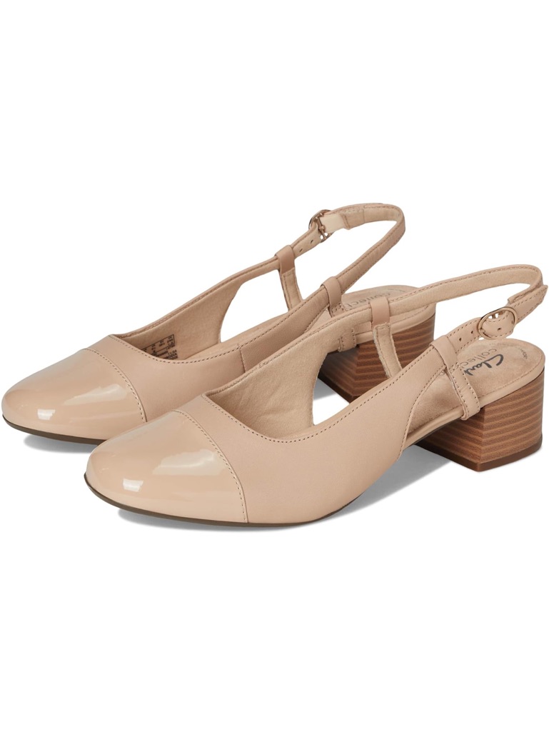 Clarks Marilyn Rose Cap-Toe Slingback Heels